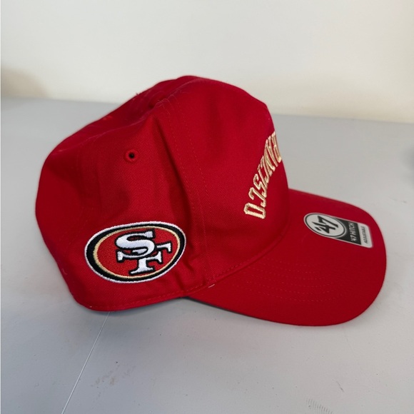 san francisco 49ers hat adjustable flip script NEW red - Picture 2 of 5